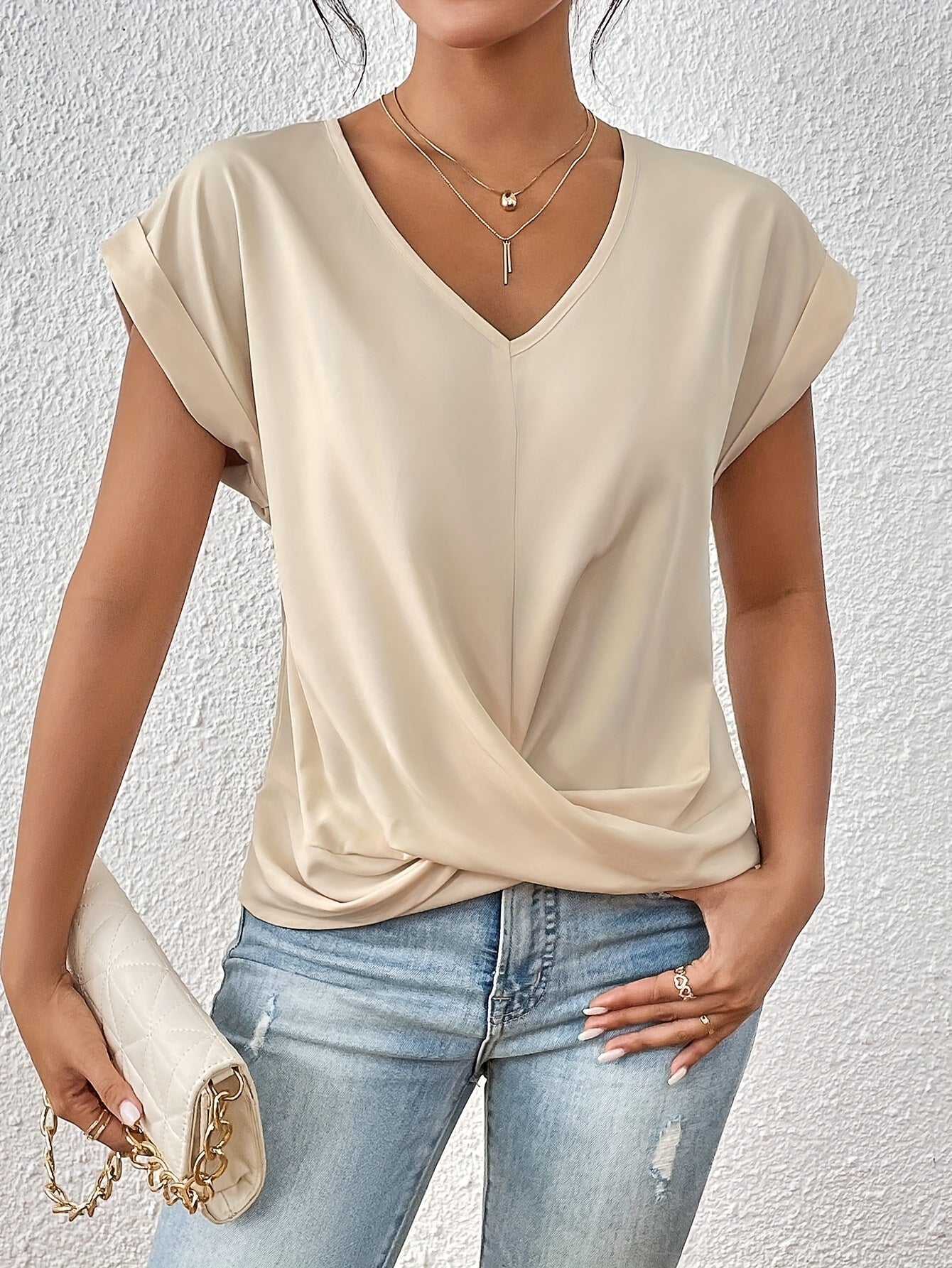 Celest™ | Casual T-Shirt with Soft V-Neck