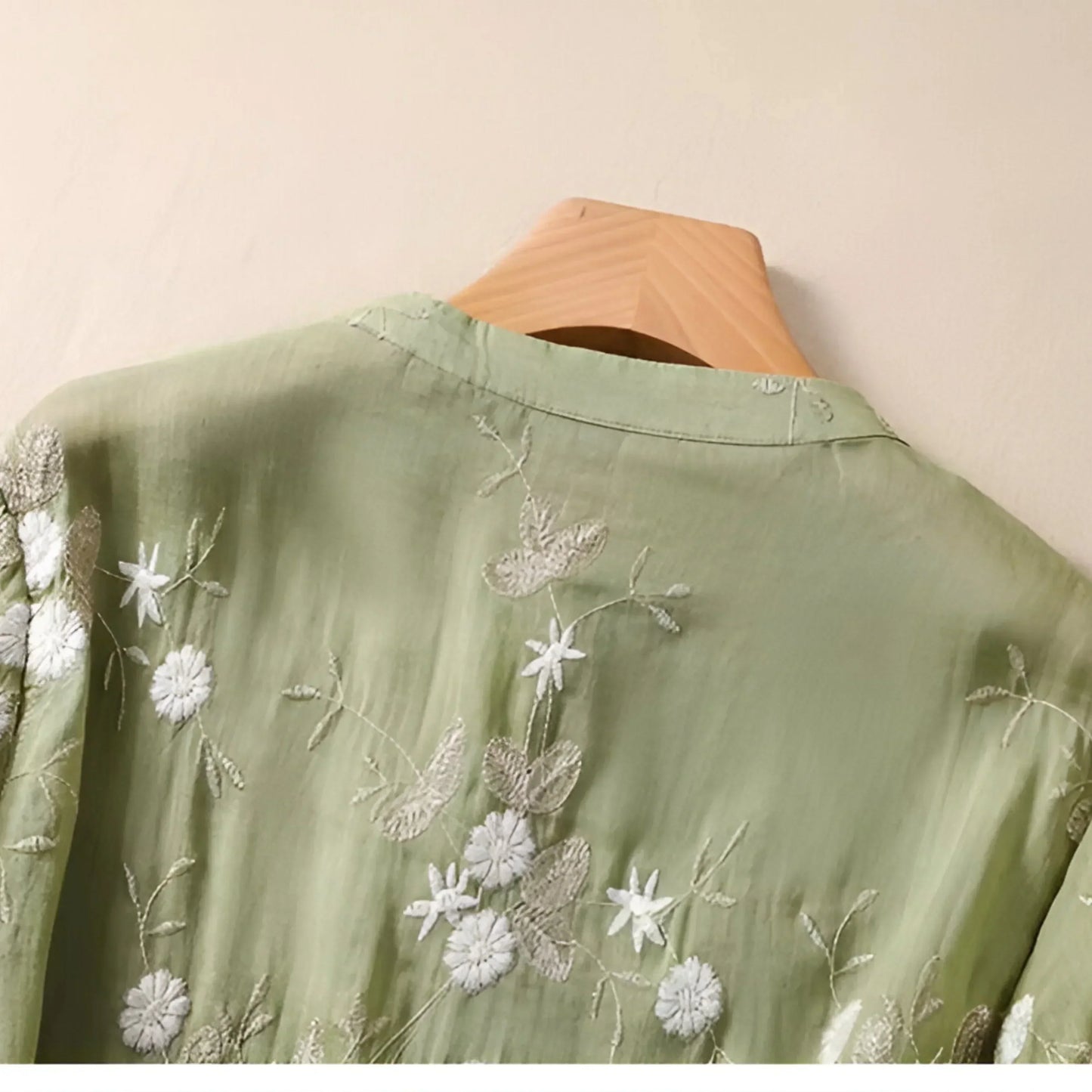 Celest™ | Cotton Top with Embroidered Flowers