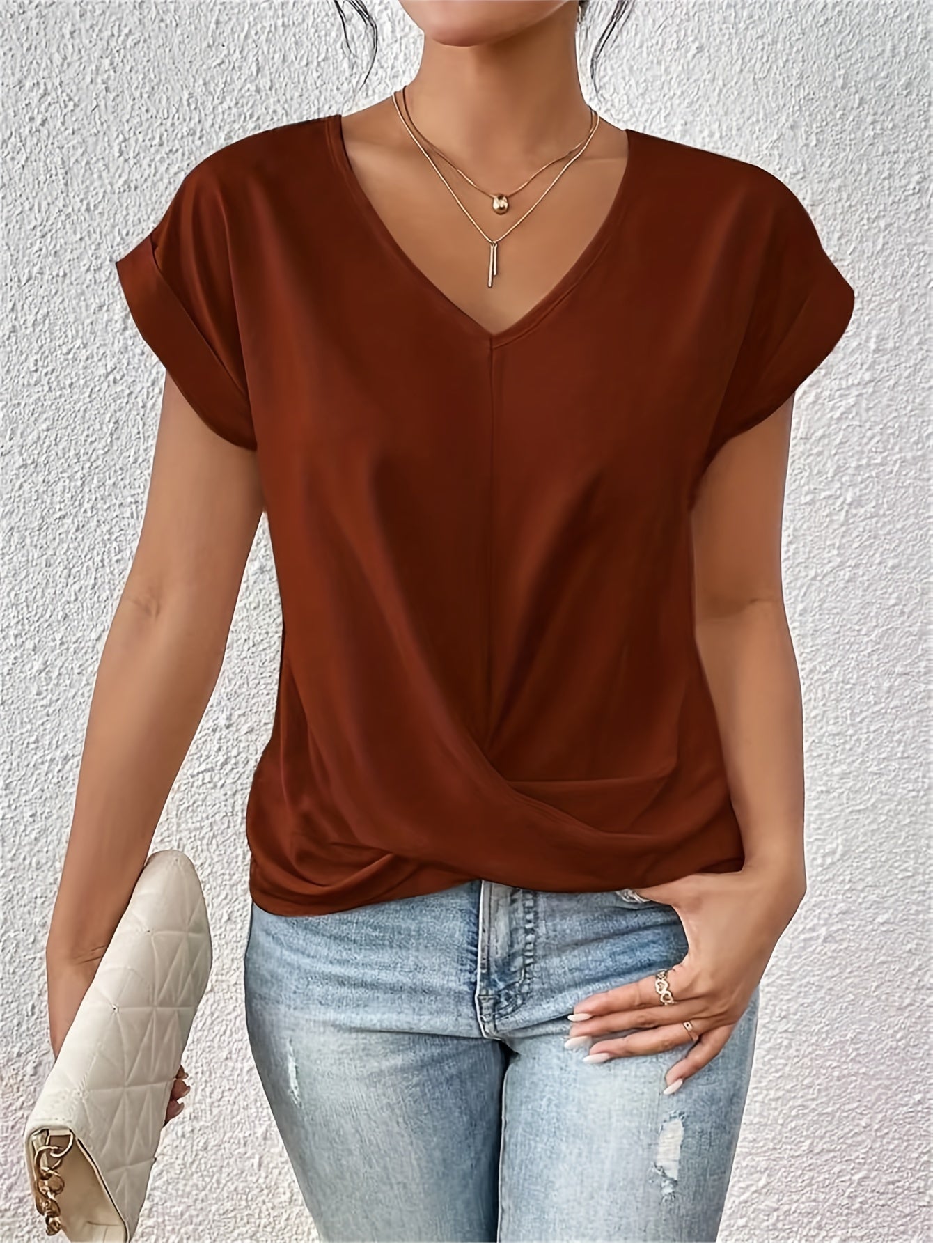 Celest™ | Casual T-Shirt with Soft V-Neck
