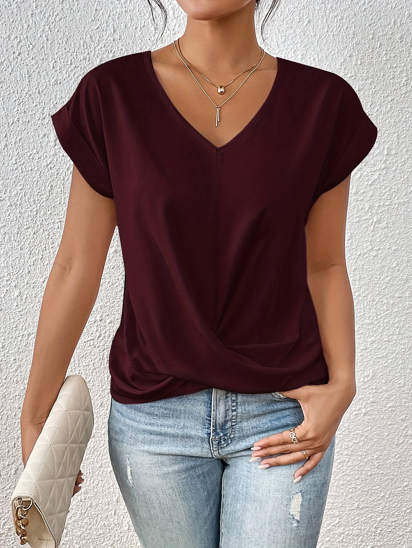 Celest™ | Casual T-Shirt with Soft V-Neck