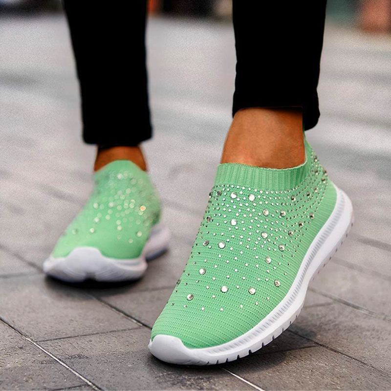 Celest™ | Luxe Crystal Orthopedic Slip-Ons