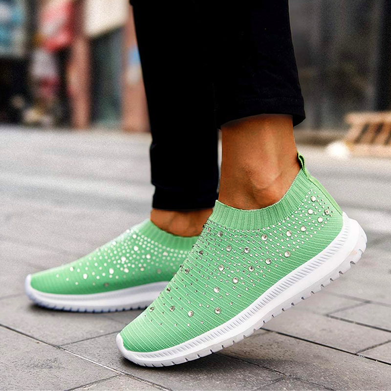 Celest™ | Luxe Crystal Orthopedic Slip-Ons