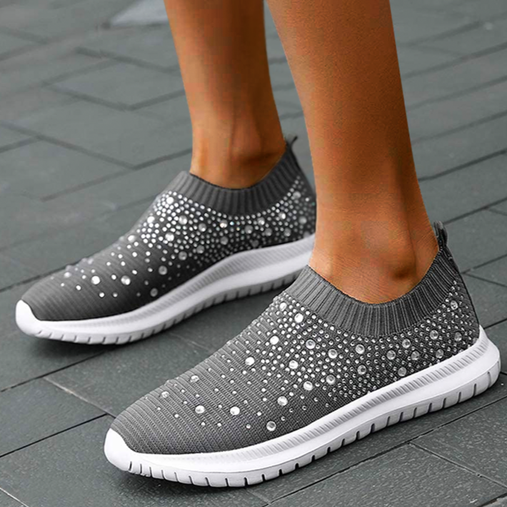 Celest™ | Luxe Crystal Orthopedic Slip-Ons