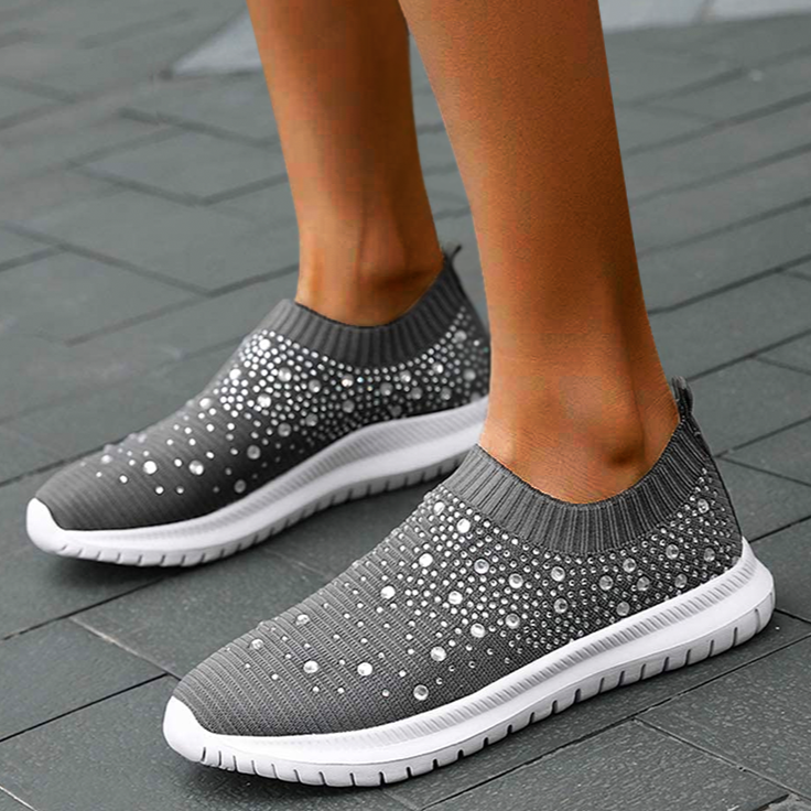 Celest™ | Luxe Crystal Orthopedic Slip-Ons