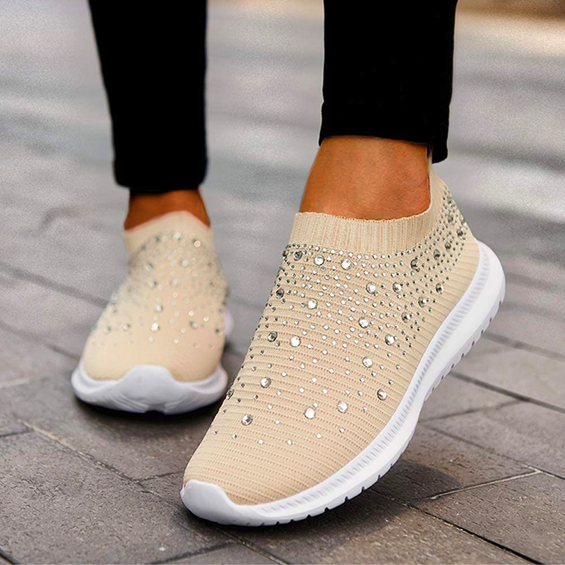 Celest™ | Luxe Crystal Orthopedic Slip-Ons