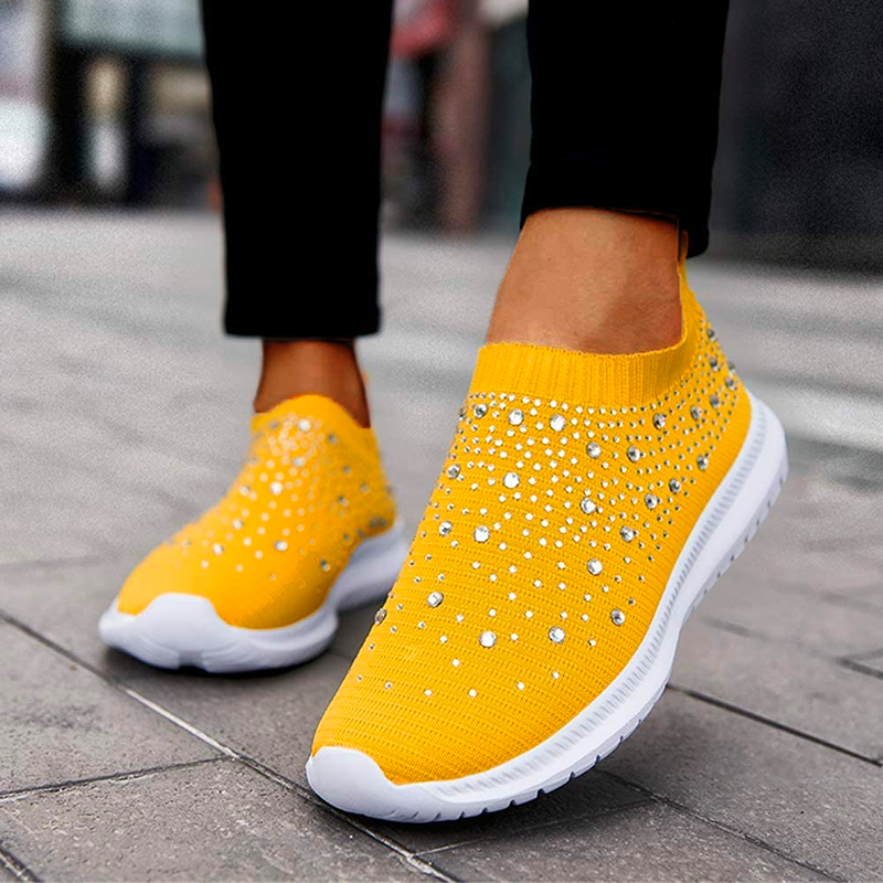 Celest™ | Luxe Crystal Orthopedic Slip-Ons