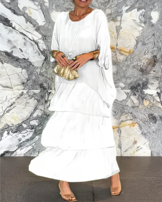 Celest™ | Loose Maxi Dress with Round Neck