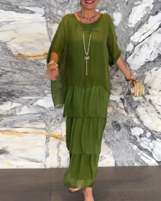 Celest™ | Loose Maxi Dress with Round Neck