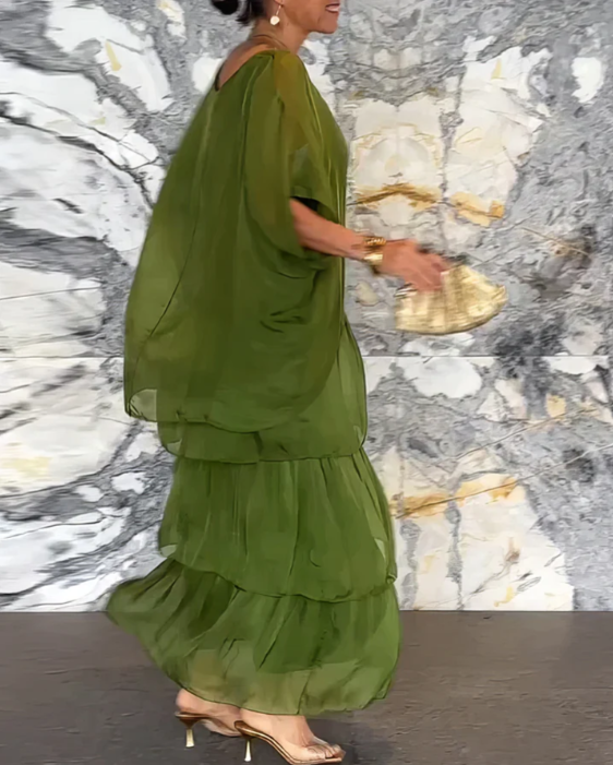 Celest™ | Loose Maxi Dress with Round Neck