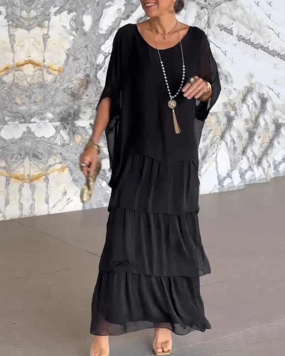 Celest™ | Loose Maxi Dress with Round Neck