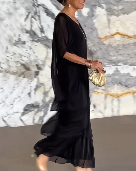 Celest™ | Loose Maxi Dress with Round Neck
