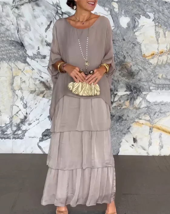 Celest™ | Loose Maxi Dress with Round Neck