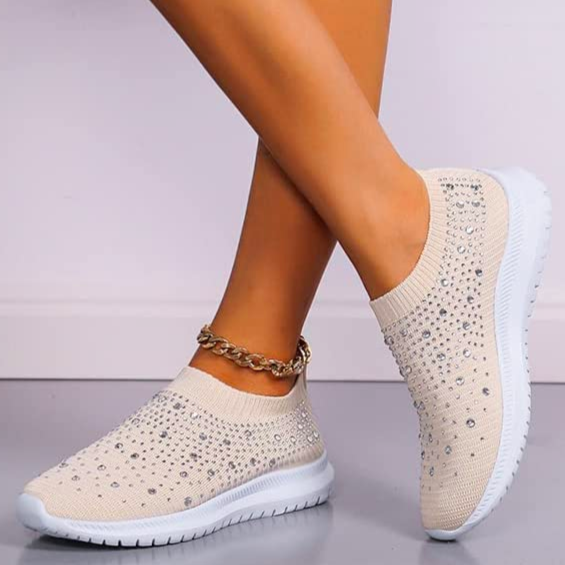 Celest™ | Luxe Crystal Orthopedic Slip-Ons
