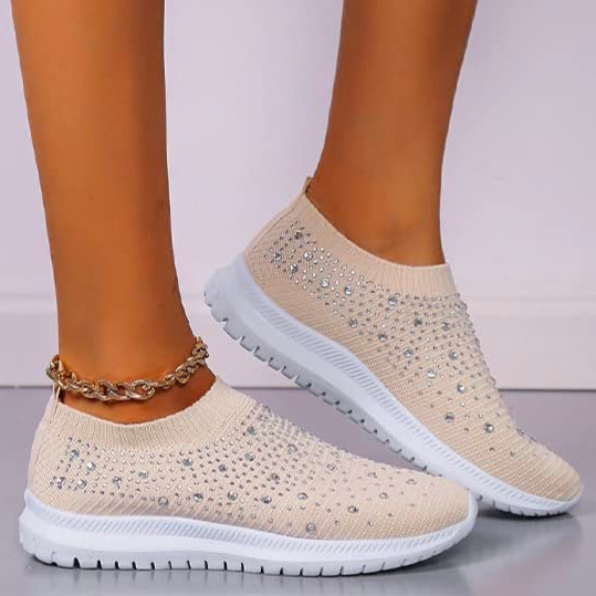 Celest™ | Luxe Crystal Orthopedic Slip-Ons