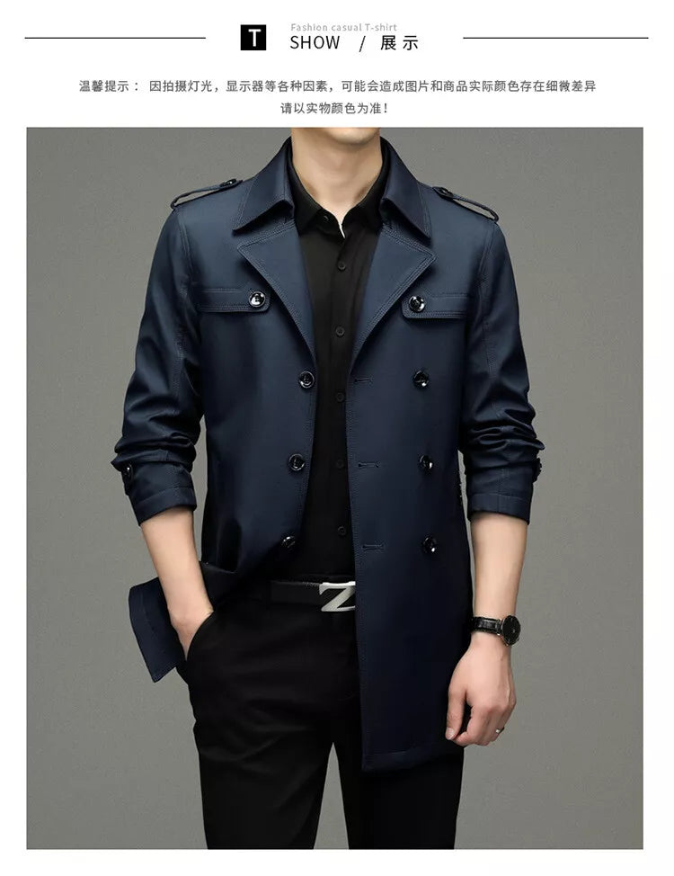 Elliott/ Double Breasted Windbreaker Jacket