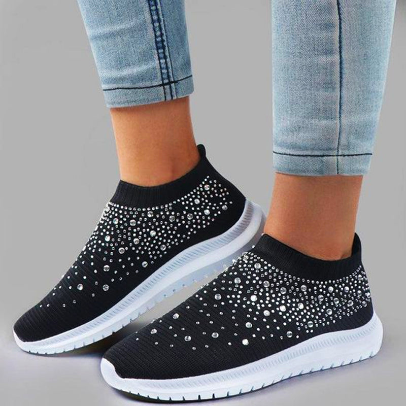 Celest™ | Luxe Crystal Orthopedic Slip-Ons