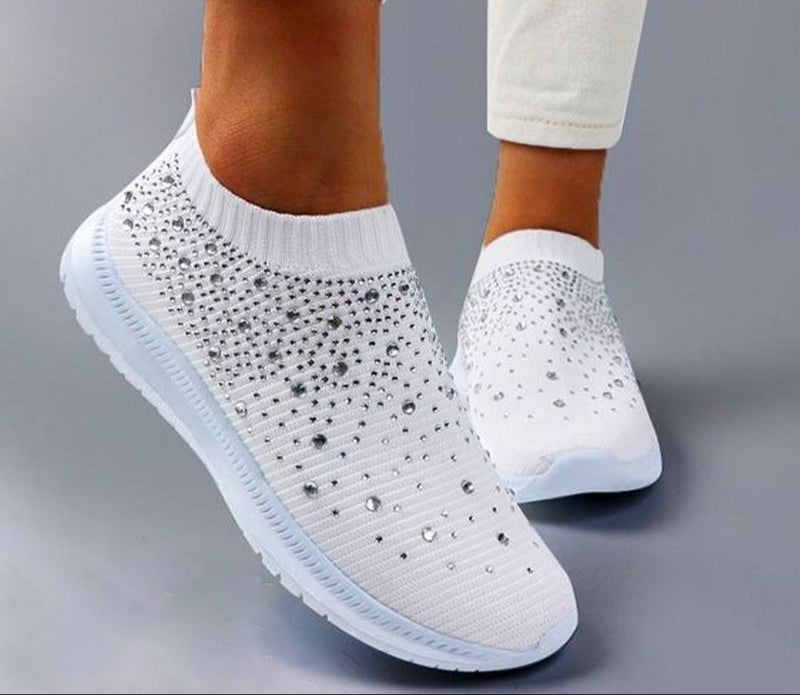 Celest™ | Luxe Crystal Orthopedic Slip-Ons