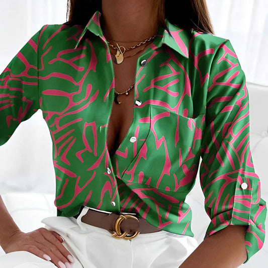 Amelia - Elegant Green Blouse